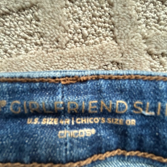 Chico’s So Slimming Girlfriend Slim Ankle Jeans. U.S. size 4R Chico’s size 0 - Picture 9 of 11